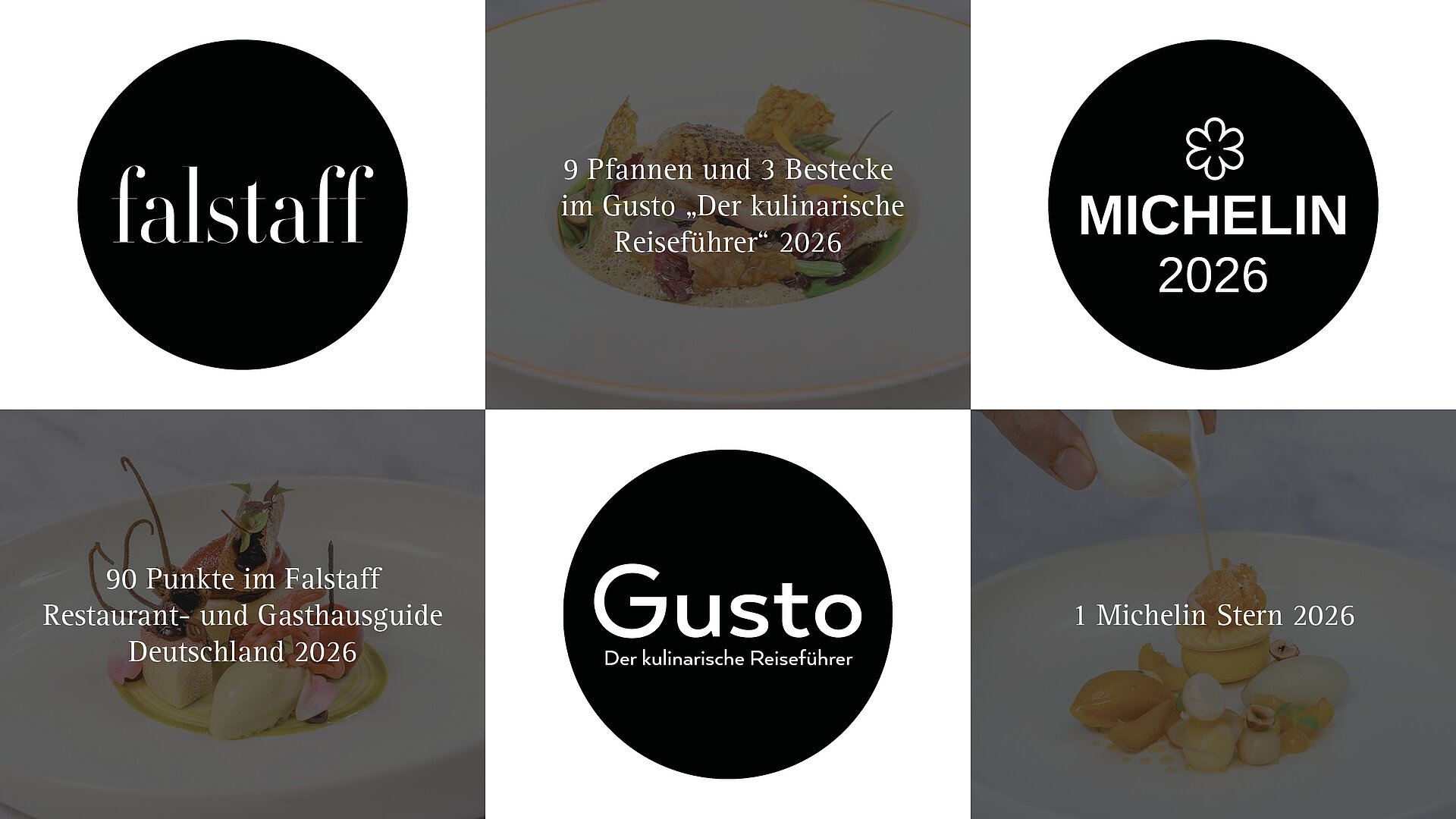 Auszeichnungen des Gourmetrestaurants Orangerie Auszeichnungen des Sternerestaurants Orangerie, darunter Michelin-Stern und Gusto Gourmetführer.